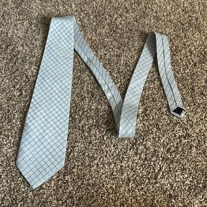 RMZZ Light Blue Diamonds Pattern Neck Tie 100% Polyester